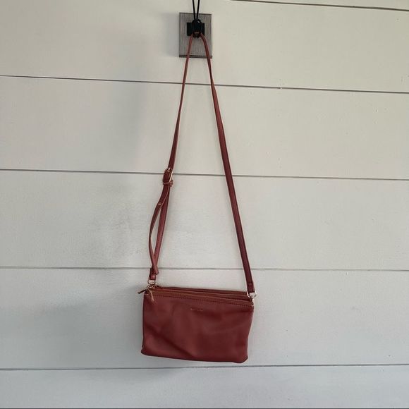 Matt & Nat Handbags - Matt & Nat Triple 3 Zip Vegan Leather Crossbody Bag